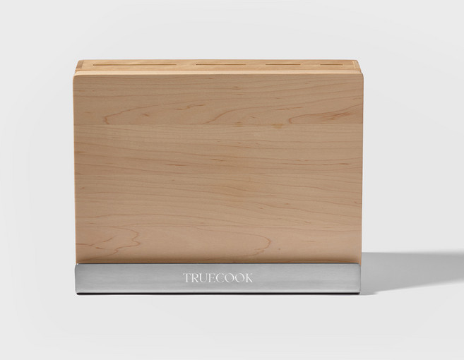 트루쿡 화이트 클래식 칼블럭 칼 도마 세트, 1개, 칼블럭+플랫그레인도마