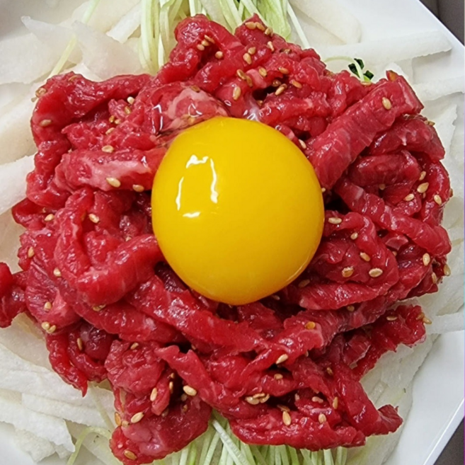 [고야청] 당일생산 당일작업 신선 한우암소 육회 (비법소스증정), 1개, 400g