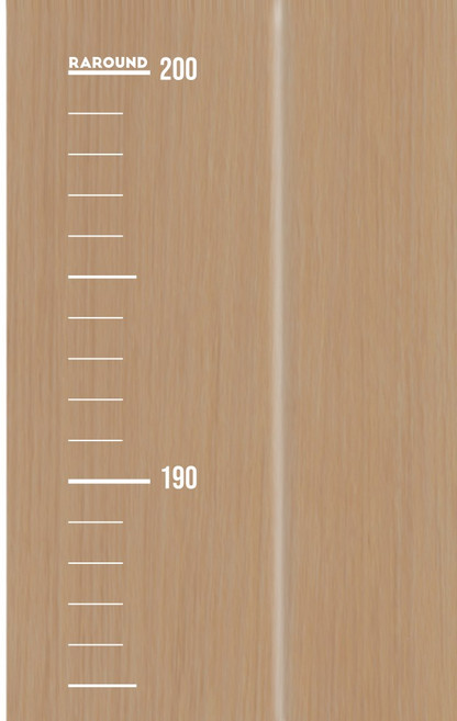 라라운드 자체제작 심플 키재기 스티커 200cm, 투명 화이트