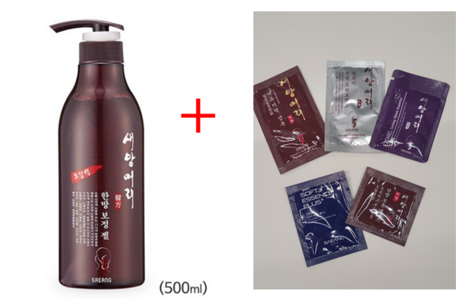 [새앙머리] 한방 보정 헤어젤500ml 구매시 새앙머리상품 각종 샘플증정, 1개