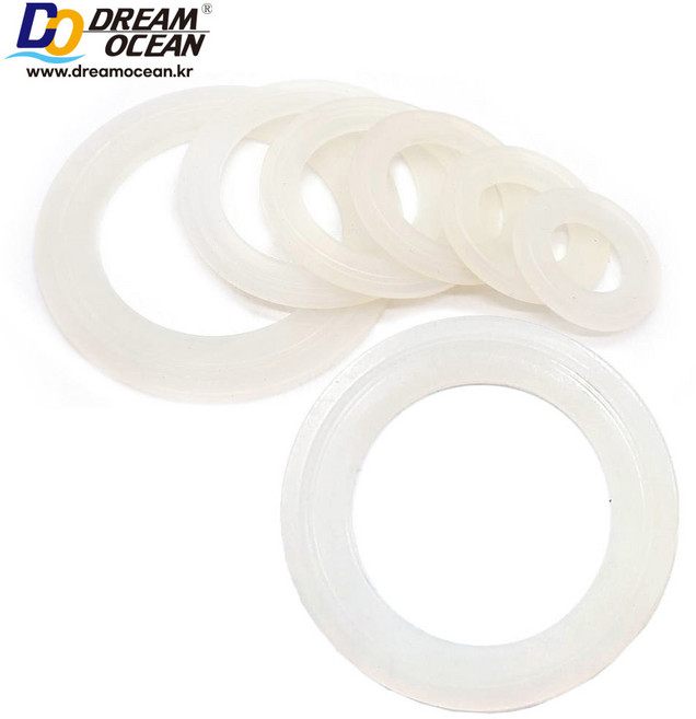 실리콘 가스켓 20mm 25mm 32mm 40mm 50mm 63mm 커피머신 고무 오링 배관자재 부속 부품, 1개