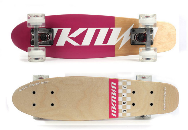 UNKNOWN 우드 크루져보드 + 스케이트보드 정비툴 세트, 보드(퍼플투톤), 정비툴(랜덤발송), 1개