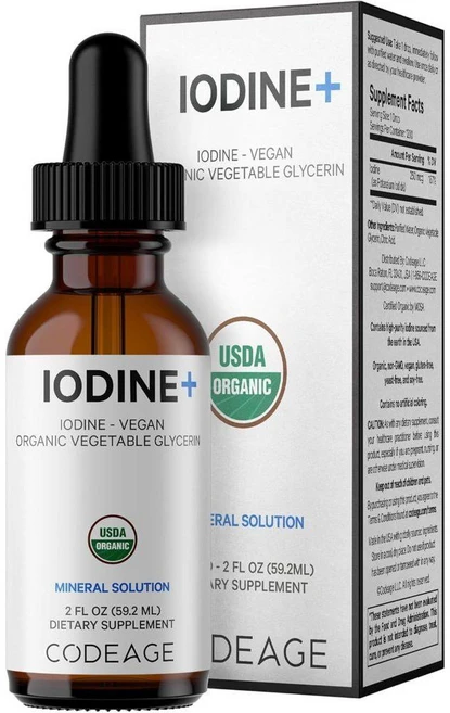 코드에이지 이오딘 Iodine 칼륨 포타슘 아이오딘 액상 드랍 59.2ml, 1개 - 쿠팡