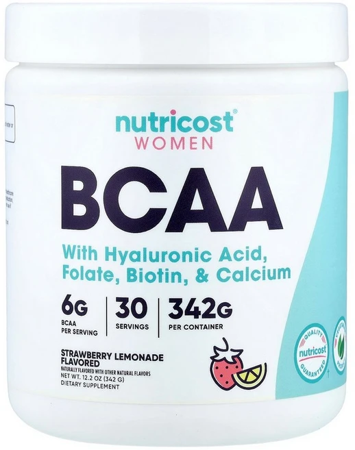 뉴트리코스트 Nutricost Women BCAA 딸기 레모네이드 342g12.2oz129128원산지:기타, 1개, 342g - 쿠팡