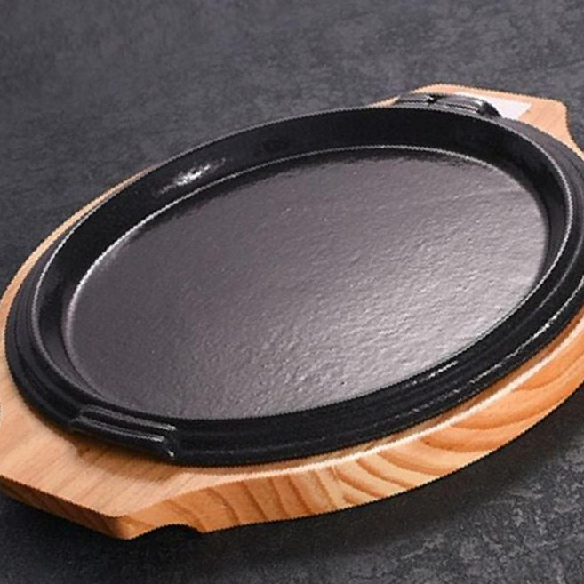 코팅 주물팬 원형 무쇠팬 고기불판 스테이크팬 20cm OC_0206TG