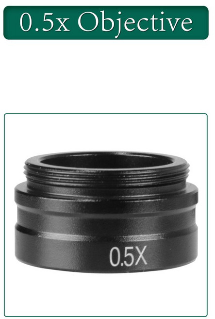 YIZHAN 배율 조정 가능한 150X 줌 C 마운트 렌즈 HDMI USB 산업용 디지털 현미경 카메라 대물 포함, 01 빠른, 01 0.5x Objective