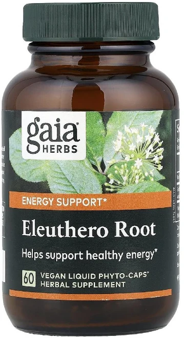 가이아허브 가시오갈피 뿌리 Eleuthero Root 277mg 리퀴드 포토캡 60정, 1개 - 쿠팡