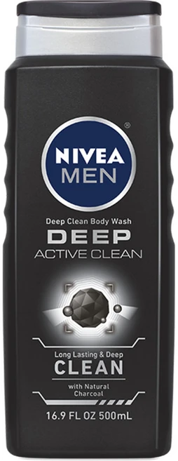 니베아 남성용 바디 워시 딥 클린 액티브, 1개, 500ml - 쿠팡