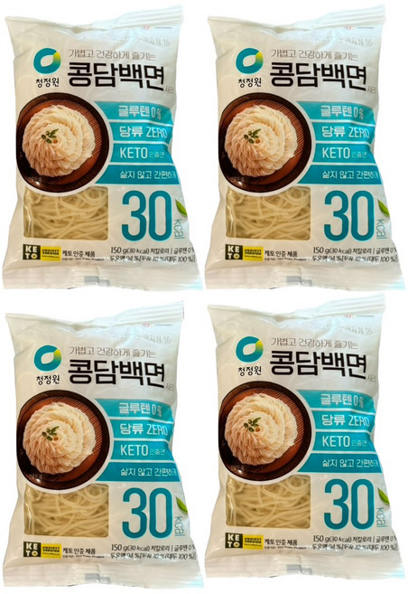 4위 - 청정원 콩담백면 면 사리, 150g, 4개