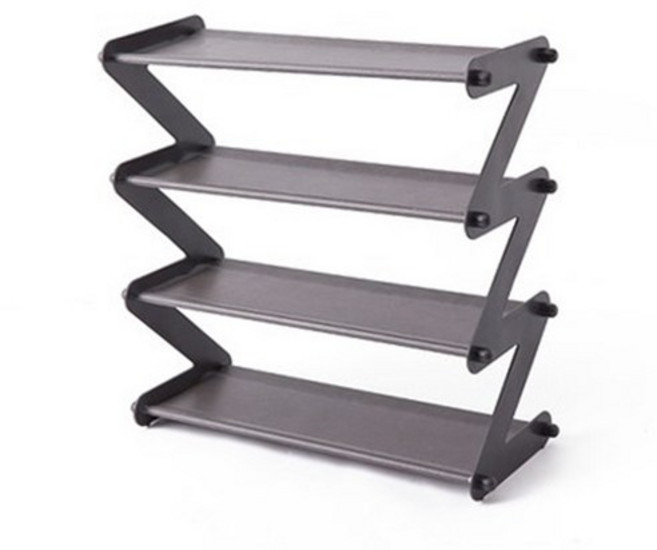 팝마인즈 접이식 좁은공간 신발장 실내화 거치대 4단, 이자형, 1개