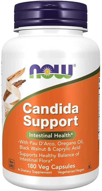 Now Foods 캔디다 서포트 180 식물성 캡슐, 180정, 1개 - 쿠팡