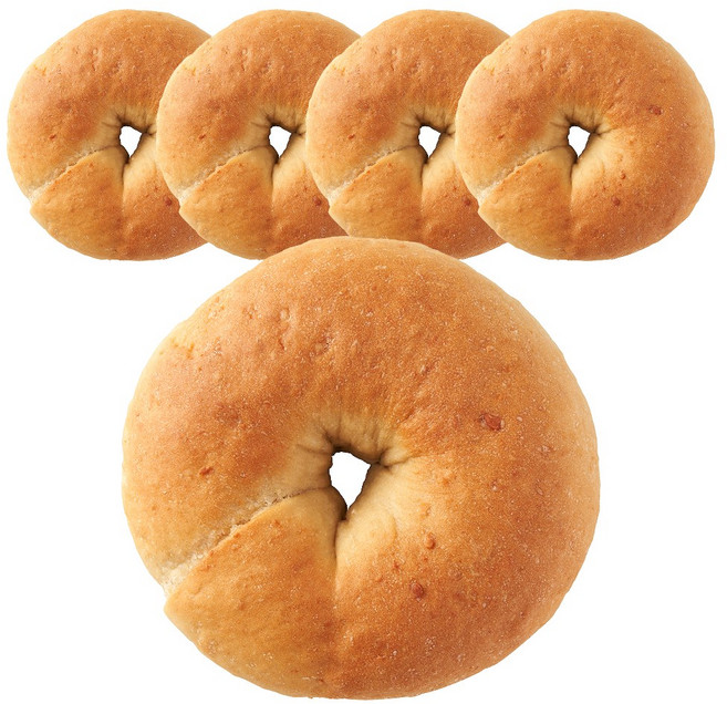 홀위트데이 고단백 프로틴 저당 통밀 베이글 플레인, 5개, 120g