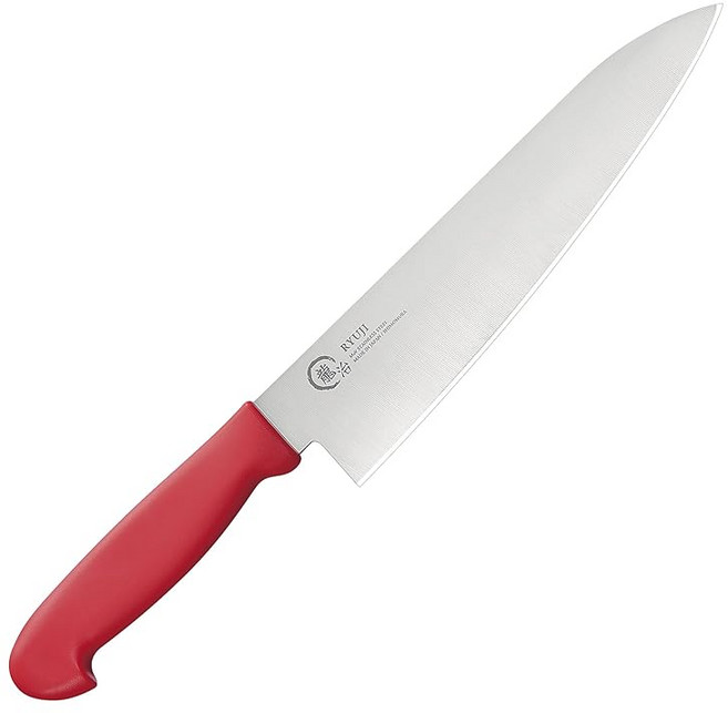시모무라 공업 일제 핸들 류지 컬러그립 우도 210mm 레드 AUS8강 식기세척기 대응 HACCP 대응 RYC14R 니가타 제비 삼조제
