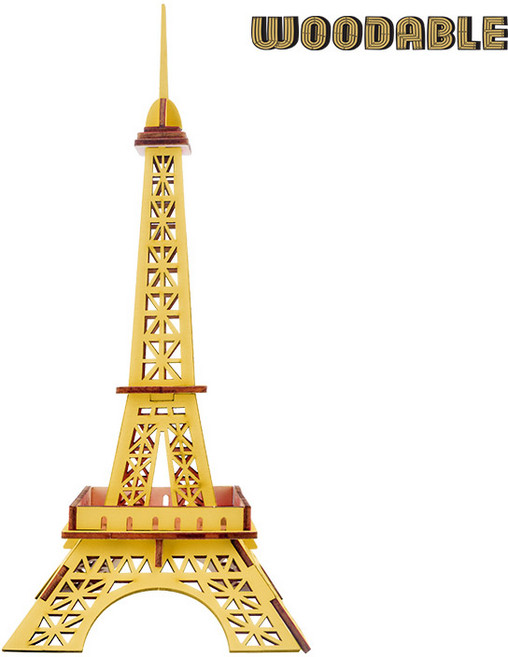 우더블 입체퍼즐 옐로우에펠탑, 우더블 3D 입체퍼즐, 옐로우에펠탑(HF01C), 1개