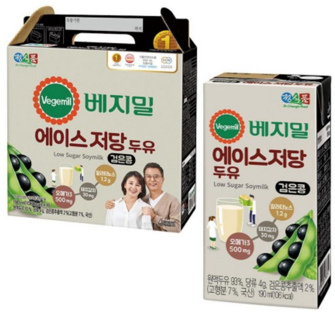 베지밀 에이스 저당두유 190mlx16팩SET, 단품, 단품