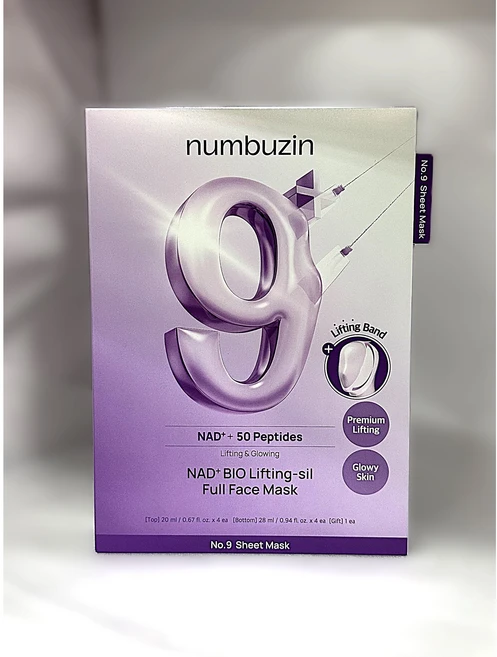 넘버즈인 9번 나드 바이오 리프팅 풀페이스팩, 4개입, 1개 - 쿠팡
