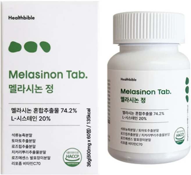 멜라시논 정 기미 잡티 엘시스테인, 1개, 60정 - 쿠팡