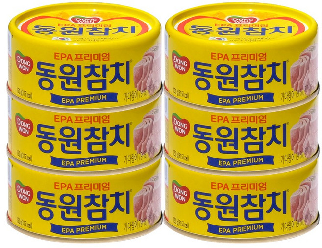 동원 이피에이 참치, 150g, 6개