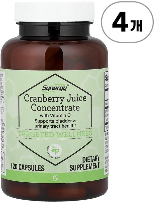 비타코스트 시너지 크랜베리 주스 농축액 Vitacost Synergy® Cranberry Juice Concentrate 120정, 4개 - 쿠팡