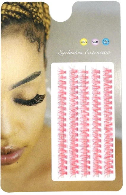 쿠쿠스토어 새로운 100 팬 대량 Premade 러시아어 볼륨 30D-40D 컬러 속눈썹 짧은 줄기 확장 품, 01 0.07mm, 05 11mm, 08 40D pink