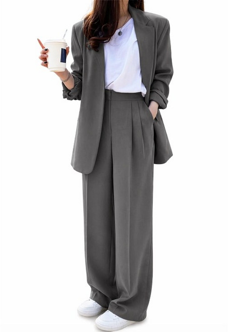 휠렉스 여성 캐주얼 슬림핏 블레이저 긴바지 상하세트 JT403