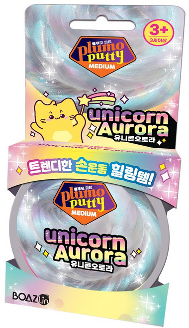 보아스린 쁠루모 냥말이 퍼티 슬라임 2종, 1개, 50g, 오로라