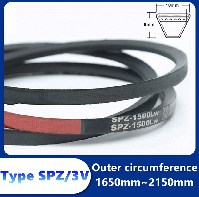 컨베이어 벨트 타입 2080 운송 1930 드라이브 1650 고무 2150MM 좁은 3V SPZ 1750 1800 1887 스트랩 2000 1837 1680, 1 개, Type SPZ 3V, Lw 1932mm, 1개