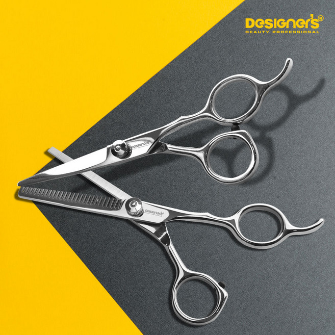 디자이너스 커팅+틴닝 미용가위 세트 (앞머리 숱가위), 1개