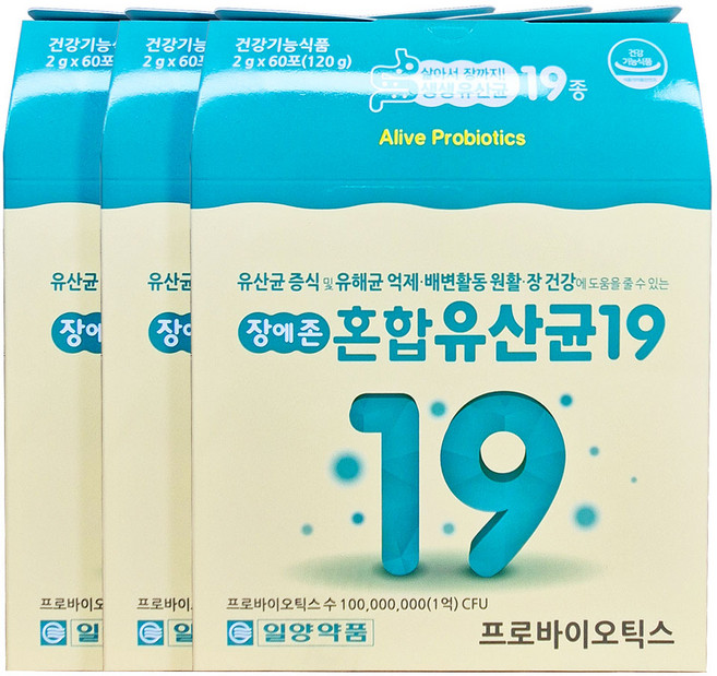 일양약품 장에존 혼합유산균, 120g, 3개