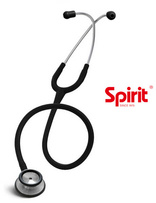 스피릿 의사용 청진기 CK-S601PF 양면형 의료기기, 블랙, 1개