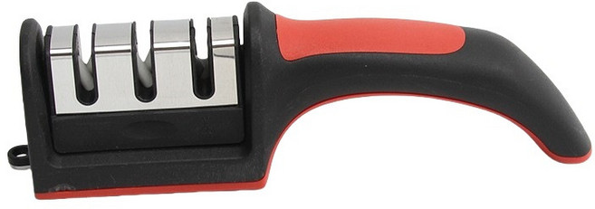 家用菜刀磨刀器 快速磨剪刀 磨刀架, 1個, 三段袋裝