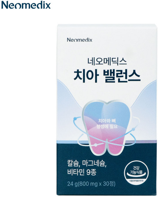[공식판매처] 칼프디마 네오메딕스 치아밸런스 치아 뼈 건강 칼슘 영양제, 1개, 30정