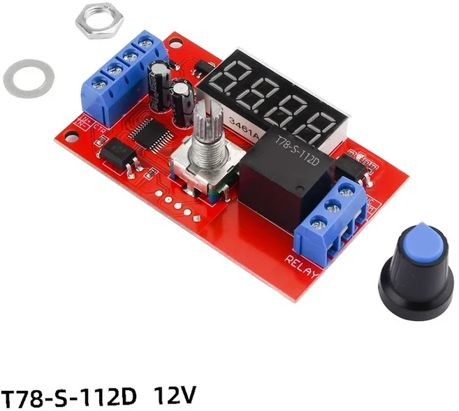 DC 5V 12V 24V 10A 조정 가능한 32 모드 시간 지연 릴레이 모듈 LED 디지털 타이밍 트리거 타이머 제어 스, 01 12V