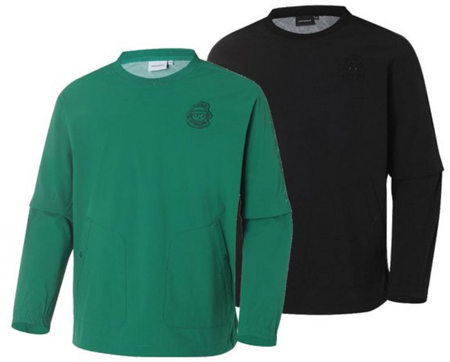 와이드앵글 골프바람막이(0222) 23년 SS 남성 SG 썬더 디테쳐블 봄 아노락 WMP23172 그린(G8) 블랙(Z1)