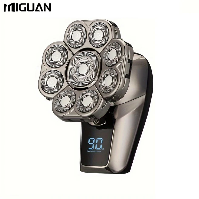 머리 절단용 전기 헤드 면도기 궁극적인 남성용 무선 충전식 습식/건식 두개골 및 포함), 02 Silver