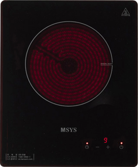 빌트인 1구 전기레인지 원룸 오피스텔 보조주방 하이라이트 매립형 전기쿡탑, 한샘 MSYS 빌트인 1구 (265X340)