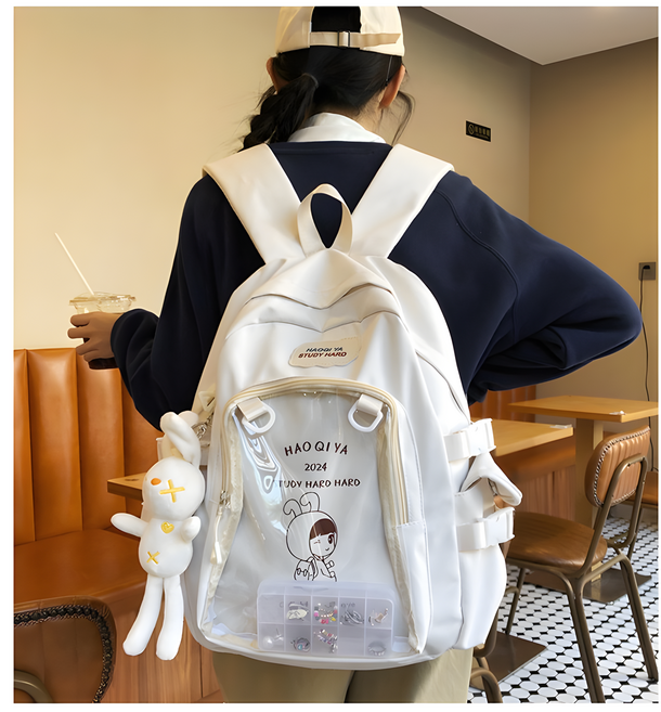 이타백 대용량 숄더백 투명창 엣지 트렌드 데일리 데코백 굿즈수납 컴퓨터 가방 DIY