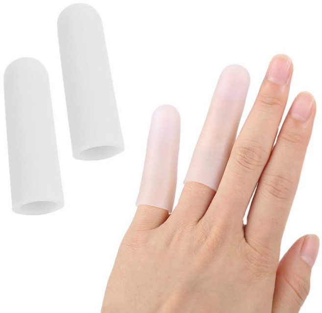 SM 실리콘 손가락 보호링 보호대 아대 골무 2종세트, 1개