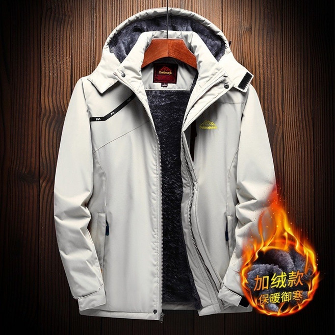 Outdoorjk 男女款刷絨外套 大尺碼加厚禦寒 戶外機能抗風防潑水保暖