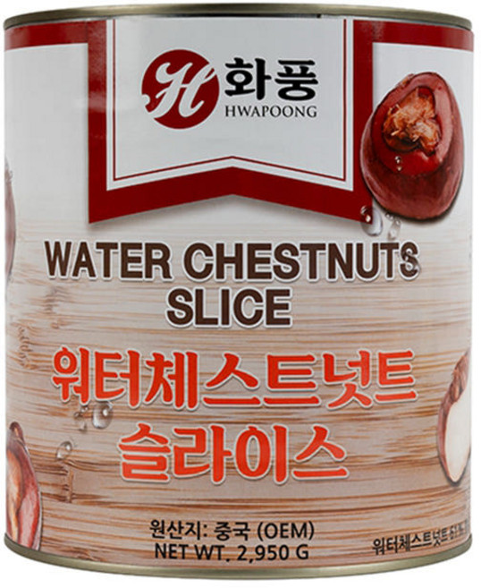 화풍 워터 체스트너트 슬라이스 2950g, 1개, 2.95kg