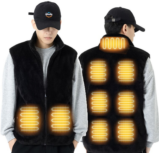 큰귀멍멍 겨울 플리스 발열 자켓 골프 등산 방한 발열조끼