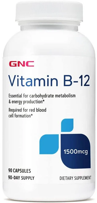 GNC 비타민 B12 1500mcg 90정 (캡슐) Vitamin B-12 90caps, 1개 - 쿠팡