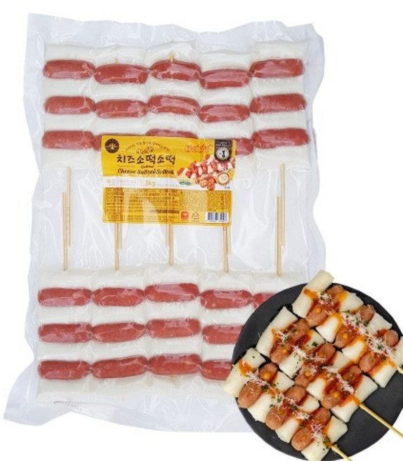 쿠즈락 치즈 소떡소떡(130gx10개입)1.3kg, 1.3kg, 1개, 1세트