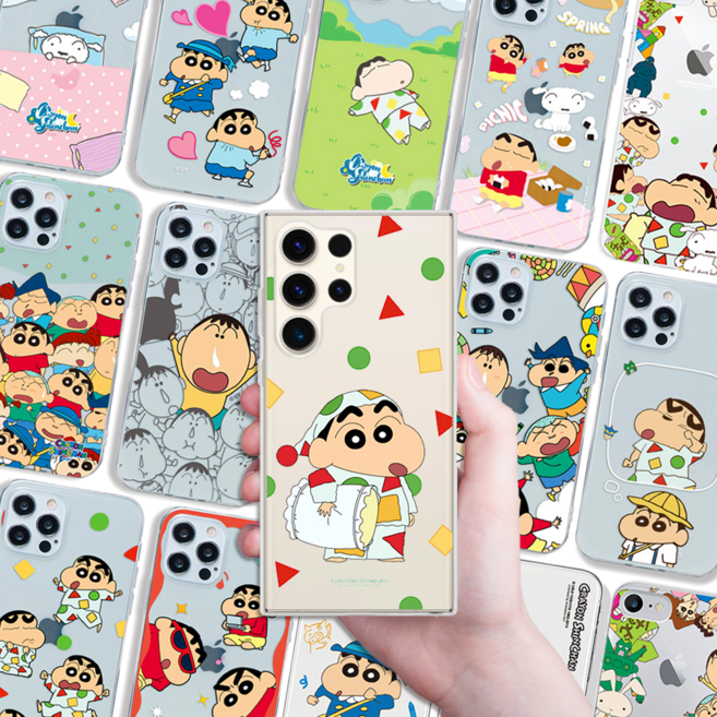 짱구는못말려 캐릭터 클리어 실리콘 투명 젤리 케이스