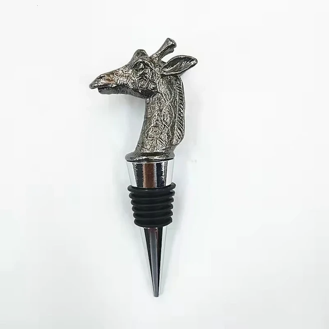 20 개/몫 크리 에이 티브 동물 사슴 병 마개 레드 와인 가정용, 28 Bottle Stopper Black