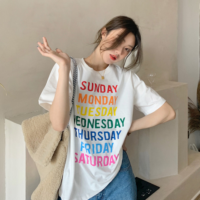 로지 데이바이데이 여성반팔티셔츠