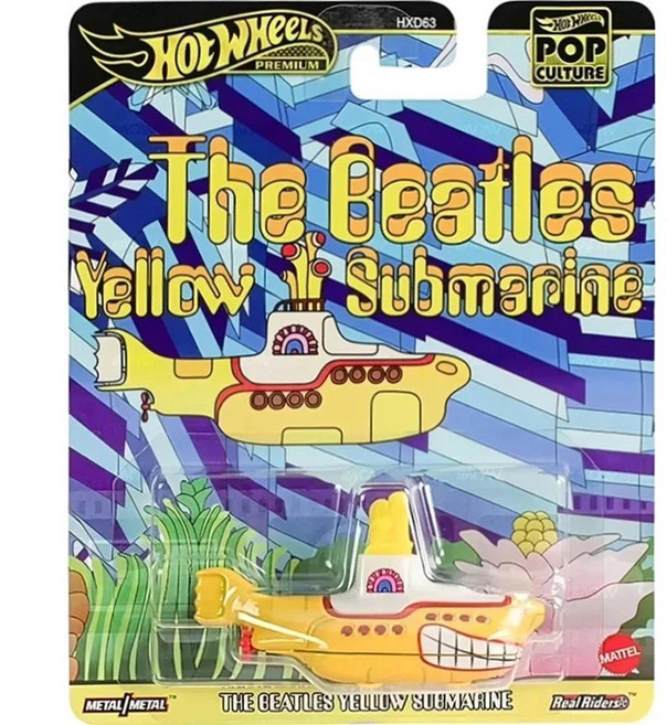 핫 휠 팝 문화 마블 백 투 퓨처 영화 등 스케일 모델 자동차 미개봉 새 제품, 1. Yellow Submarine