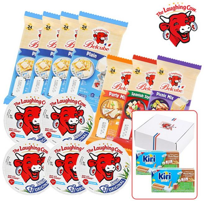 래핑카우 벨큐브 24큐브+끼리 크림치즈 통밀 풀패키지 총 14개(선물포장), 1.685kg, 1세트