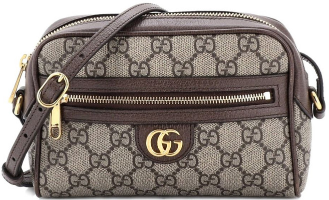 구찌 중고 오피디아 숄더 백 NM GG 코팅 캔버스 미니 크로스 백