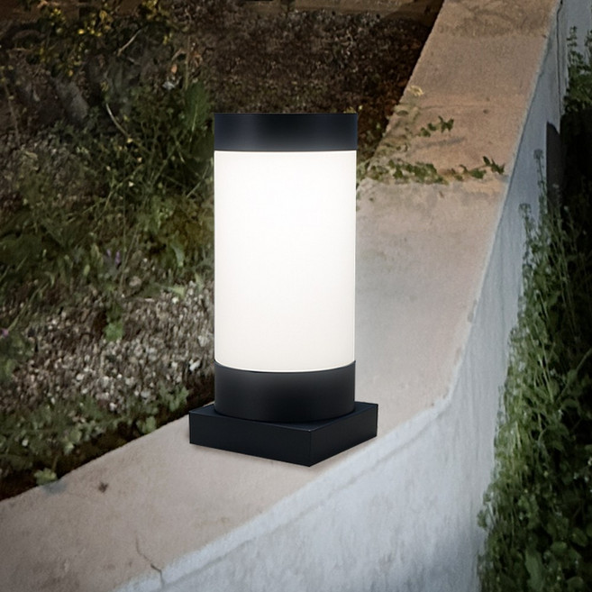 태양광 원통 정원등 태양광LED조명 태양열조명 데크등, 원형 카페등-흰빛